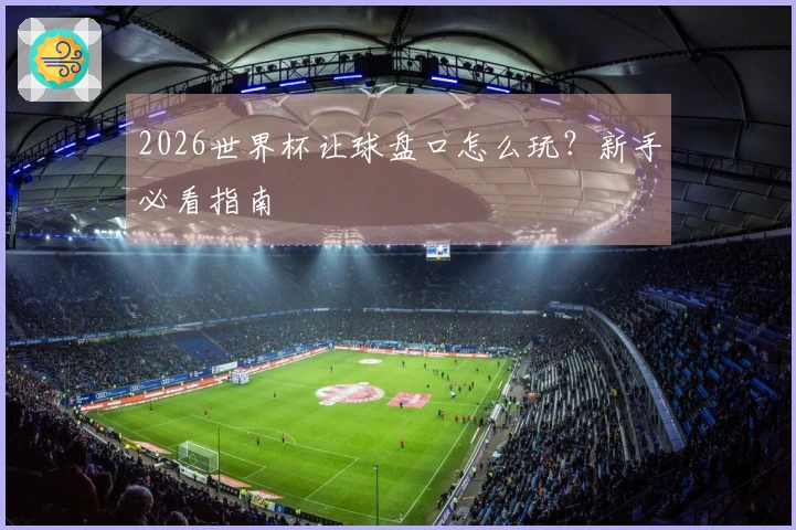 2026世界杯让球盘口怎么玩？新手必看指南